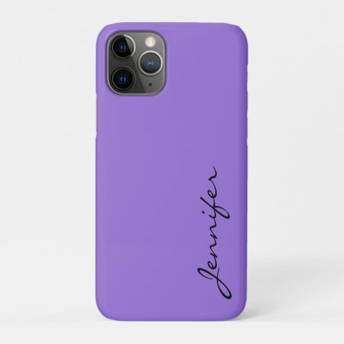 Dark pastel purple color background iPhone 11 pro case