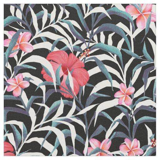 Dark pattern with flowers fabric