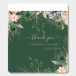 Dark Peacock Feather Thank You Wedding Breath Savers® Mints<br><div class="desc">Dark Peacock Feather elegant wedding design with deep green background. Thank you script and easy to personalize with bride and groom's names and wedding date.</div>