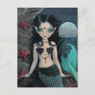 Dark Pearl Mermaid Postcard
