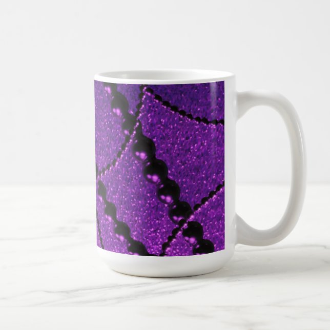 Dark Pearls with Purple Metallic Fleck Coffee Mug (Right)