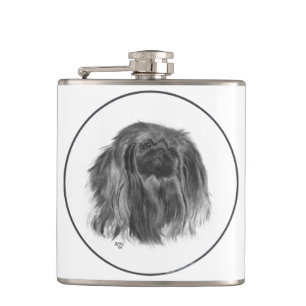 Dark Pekingese Flask