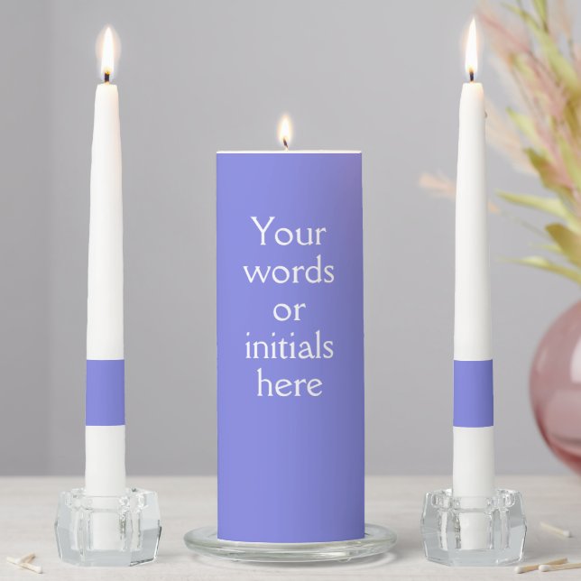 Dark Periwinkle Purple Custom Unity Candle Set (In Situ)