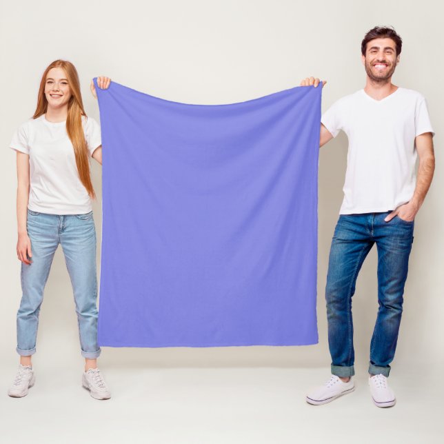 Dark Periwinkle Purple Fleece Blanket (In Situ)