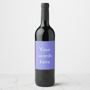Dark Periwinkle Purple Wine Label