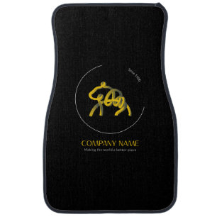 Dark Personalized floor mats for business