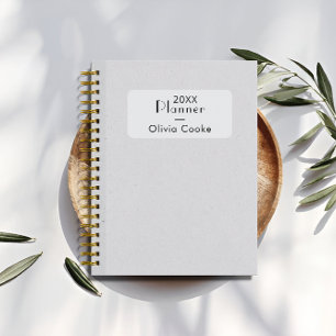 Dark Personalized Yearly Planner With Custom Name