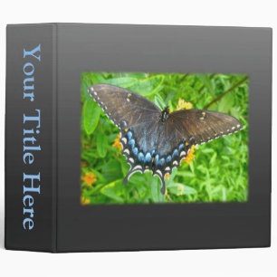 Dark Phase Tiger Swallowtail Butterfly Items 3 Ring Binder