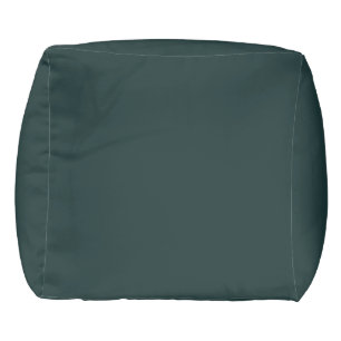 Dark Pine Contemporary Cube Pouf for Stylish Space