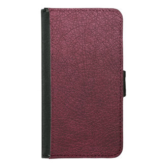 Dark Pink Allure: Leather Texture Samsung Galaxy S5 Wallet Case