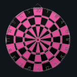 Dark Pink And Black Dartboard<br><div class="desc">Dark Pink And Black Dart Board</div>