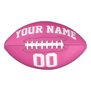 DARK PINK AND WHITE Custom Football