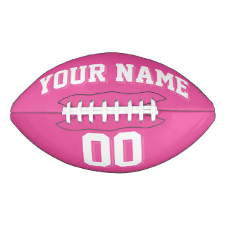 DARK PINK AND WHITE Custom Football