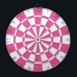 Dark Pink And White Dartboard With Darts<br><div class="desc">Dark Pink And White Dart Board</div>