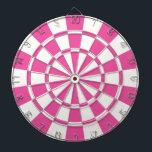 Dark Pink And White Dartboard With Darts<br><div class="desc">Dark Pink And White Dart Board</div>