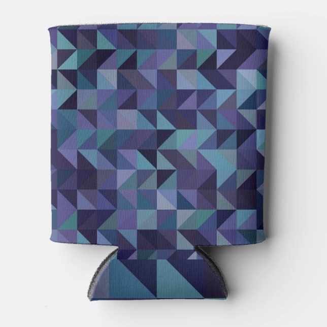Dark pink, blue: triangle mosaic. can cooler (Front)