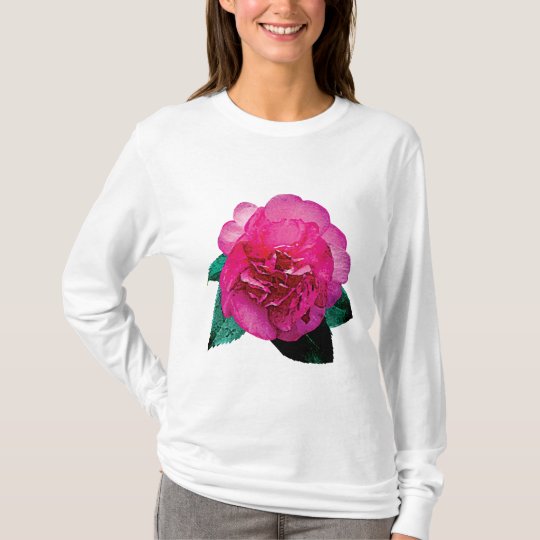 Dark Pink Camellia Dazzler T-Shirt