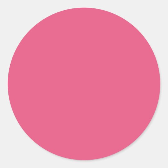 Dark Pink Classic Round Sticker | Zazzle.com