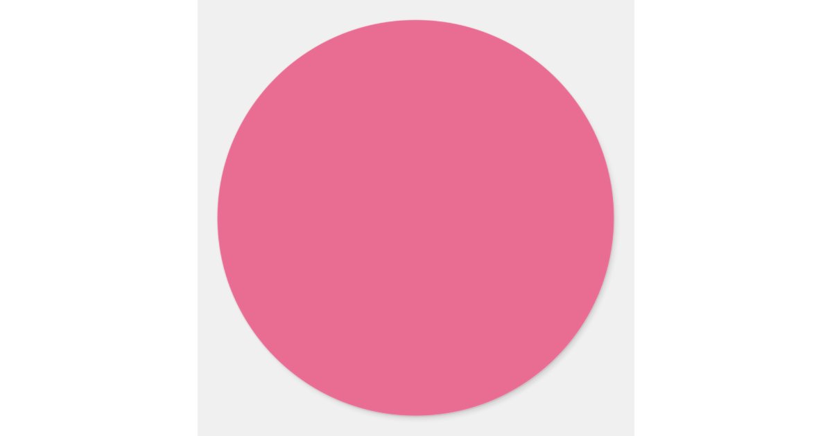 Dark Pink Classic Round Sticker | Zazzle