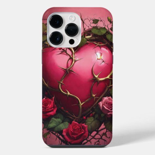 Dark Pink Elegance iPhone 14 Pro Max Back Cover 