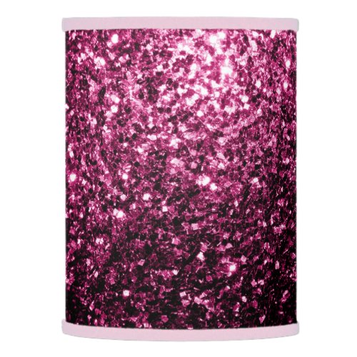 Dark Pink faux shiny glitter sparkles Lamp Shade