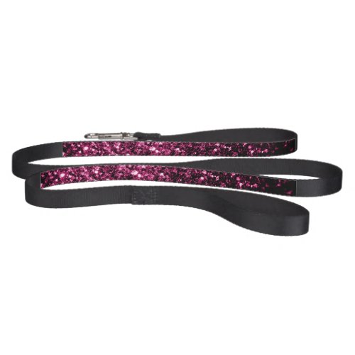 Dark Pink faux shiny glitter sparkles Pet Leash