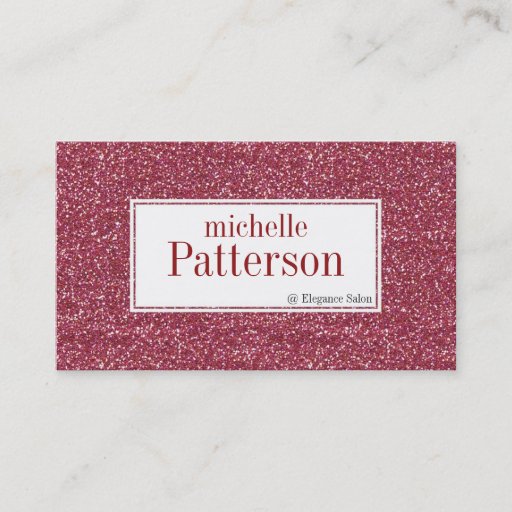 Customizable Dark Pink Glitter Appointment Business Cards