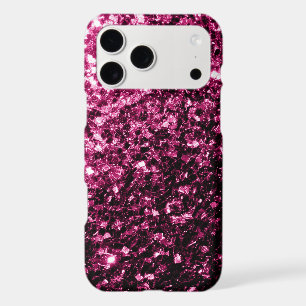 Dark Pink glitter sparkles iPhone 17 Pro Max Case