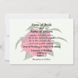 Dark Pink Hibiscus Invitation