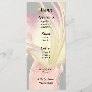 Dark Pink Lilies With Yellow Centers Menu