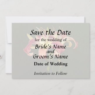 Dark Pink Lilies With Yellow Centers Save The Date
