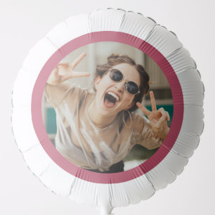 Dark Pink Photo Helium Balloon