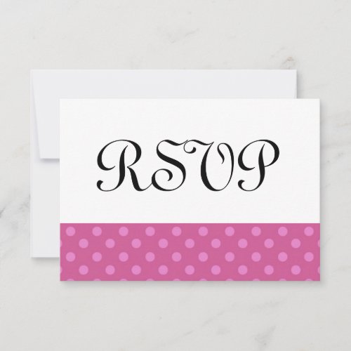 Dark Pink Polka Dot Pattern Wedding Collection Personalized Invitation