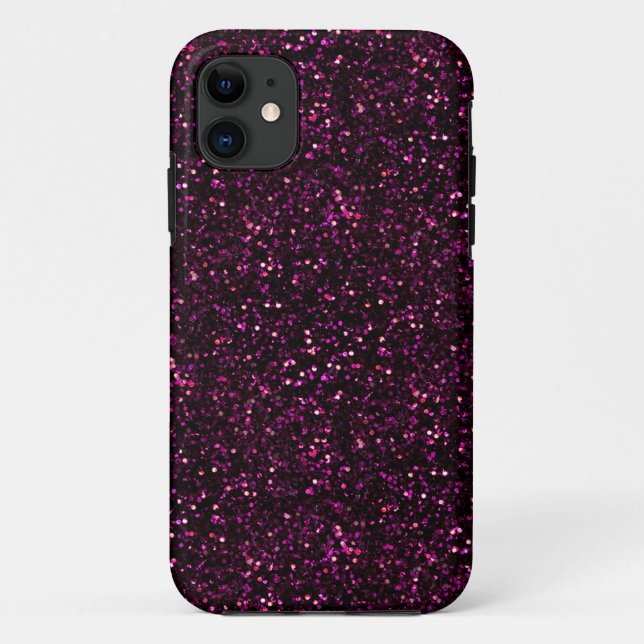 Dark Pink Posh Glitter Case-Mate iPhone Case (Back)