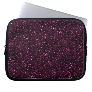 Dark Pink Posh Glitter Laptop Sleeve