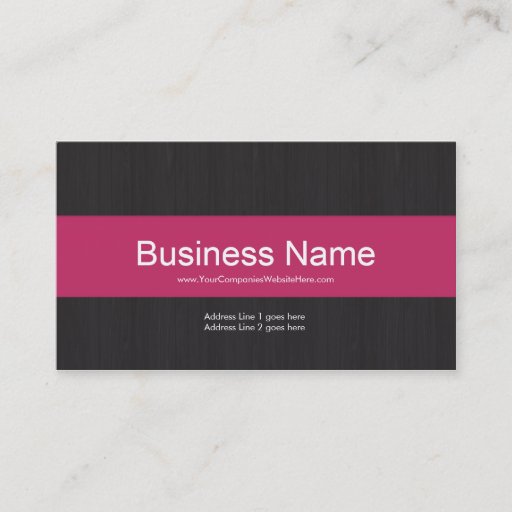 Customizable Dark &amp; Pink Professional Business Card