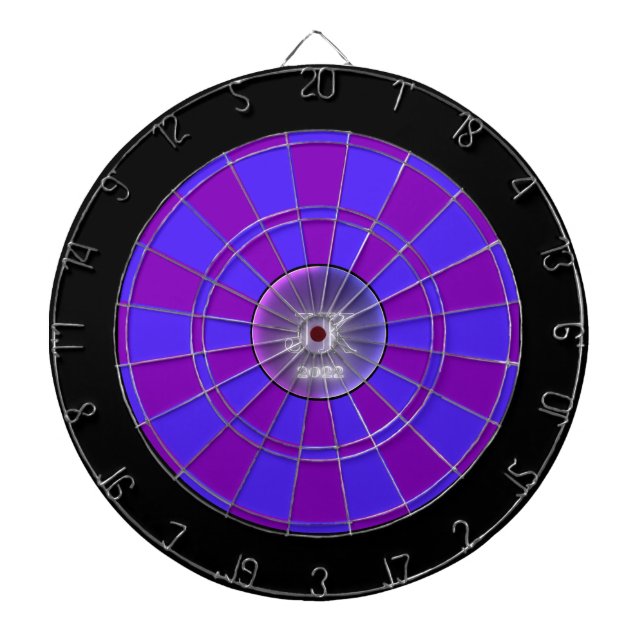 Dark Pink Purple Black Dartboard 2022 (Front)