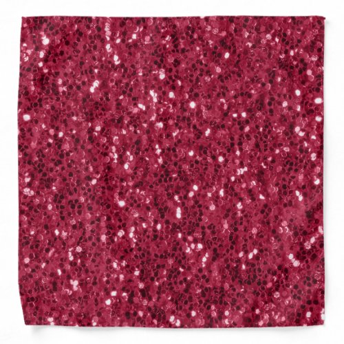 Dark pink red magenta faux sparkles glitters bandana