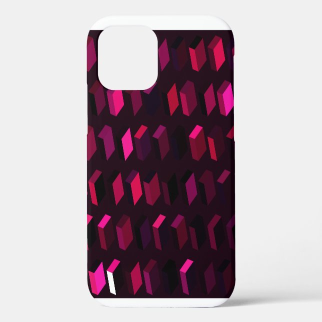 Dark Pink Rhombus: Gradient Abstract decor Case-Mate iPhone Case (Back)