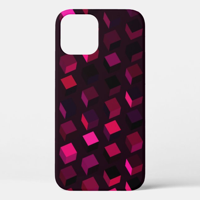 Dark Pink Rhombus: Gradient Abstract decor Case-Mate iPhone Case (Back)