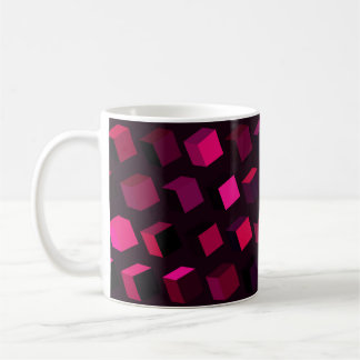 Dark Pink Rhombus: Gradient Abstract decor Coffee Mug