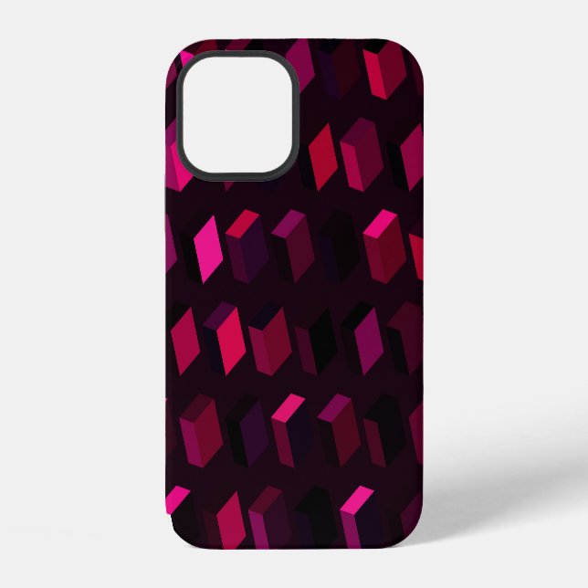 Dark Pink Rhombus: Gradient Abstract decor Iphone Case (Back)