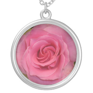 Dark Pink Rose Necklace