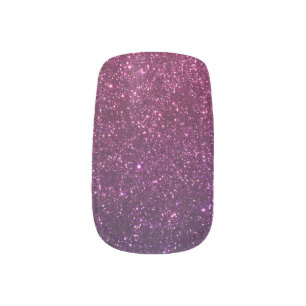 Dark Pink Shimmer minx nail art