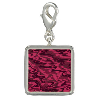 Dark Pink Wavy Liquid Pattern Charm