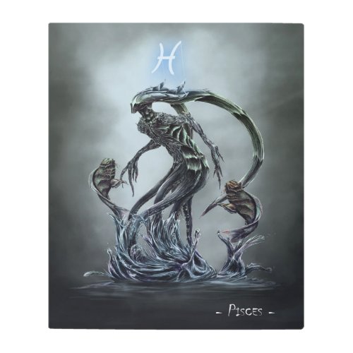 Dark Pisces Lover Gift  Perfect Gift Idea Metal Print