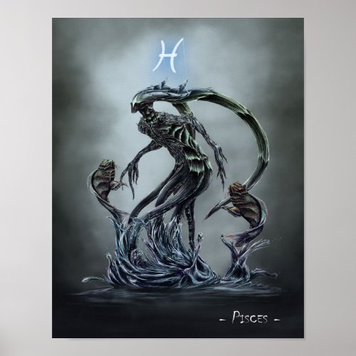 Dark Pisces Lover Gift  Perfect Gift Idea Poster
