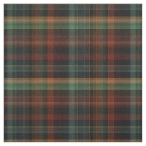 Dark Plaid Fabric in Red Green Gold Black