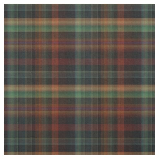 Dark Plaid Fabric in Red Green Gold Black