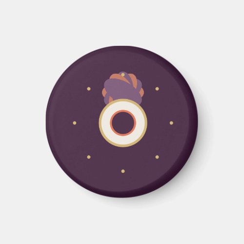 Dark plum blossom with romantic luster magnet